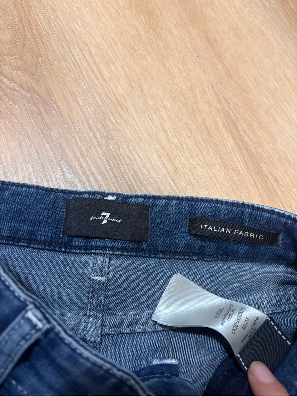 7 For All Mankind Indigo Flare Wide-Leg Jeans size 25 - Picture 3 of 6